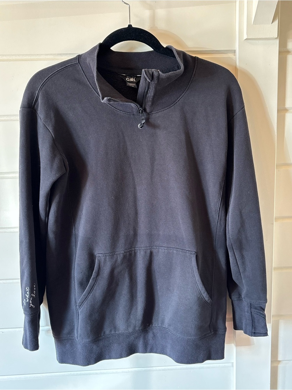 Black Girls Athleta Quarter-Zip Pullover Collared Sweatshirt